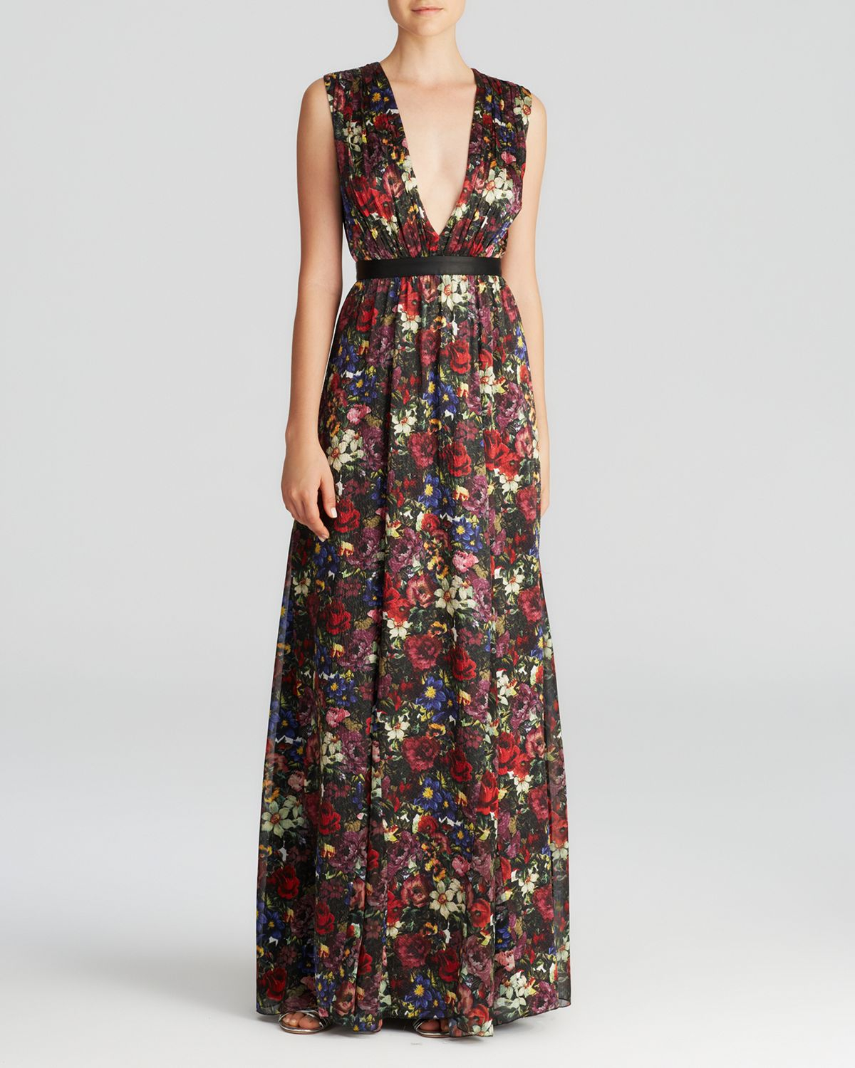 Alice + Olivia Triss Romantic Floral Silk Maxi Dress - Lyst