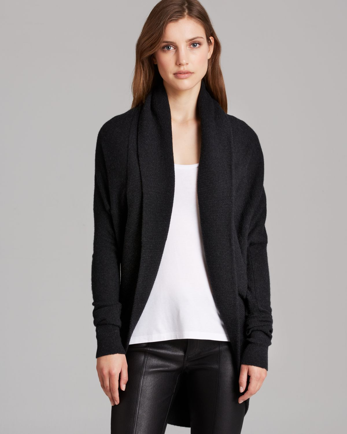 Lyst Vince  Cardigan  Circle Wool Cashmere in Gray