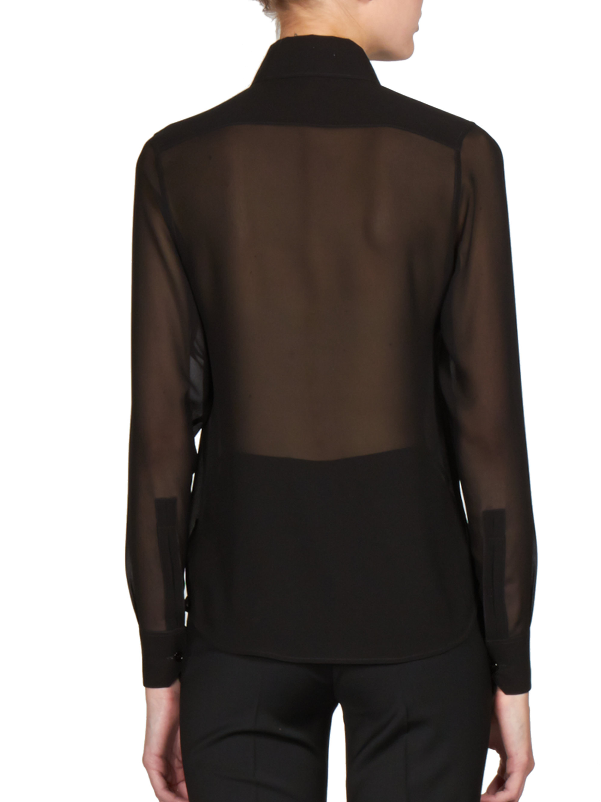 sheer silk blouse