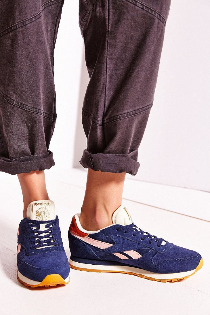 reebok classic leather suede navy