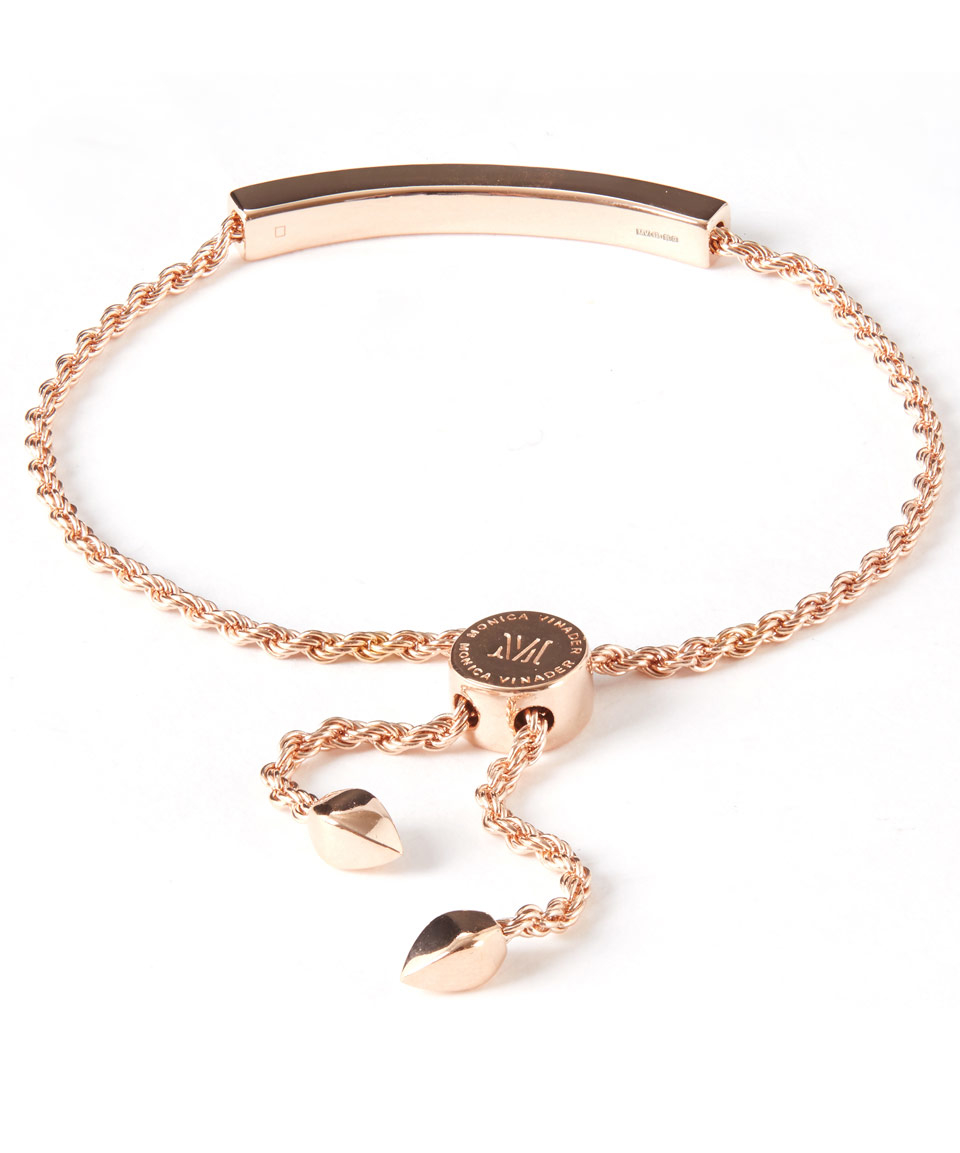 Lyst Monica Vinader Rose Gold Plated Linear Chain Diamond Toggle Gallery