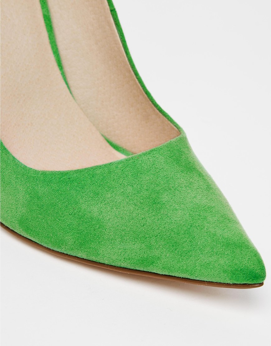 Asos Peru Pointed High Heels In Green Lyst