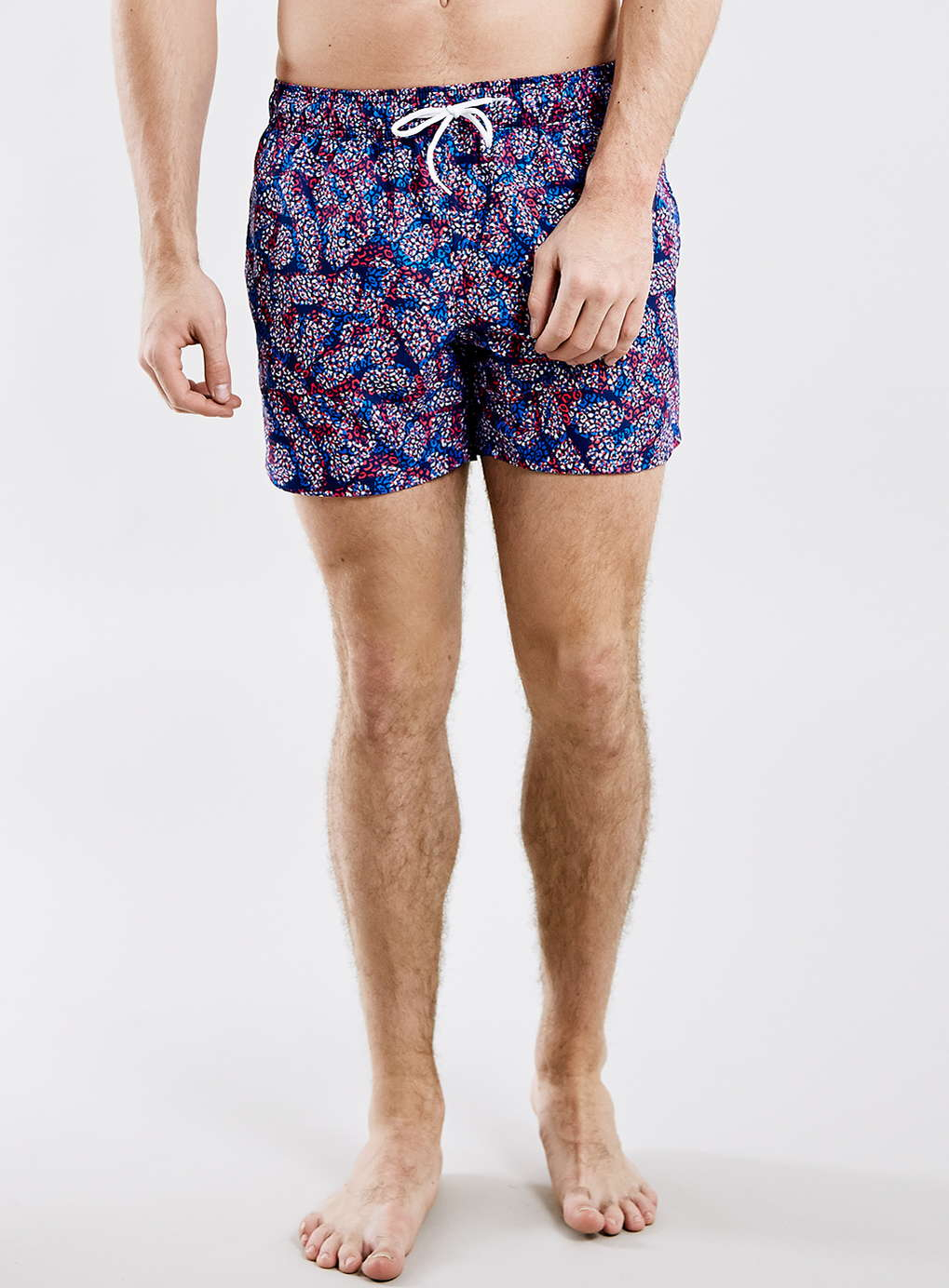 TOPMAN Leopard Print Swim Shorts for Men Lyst