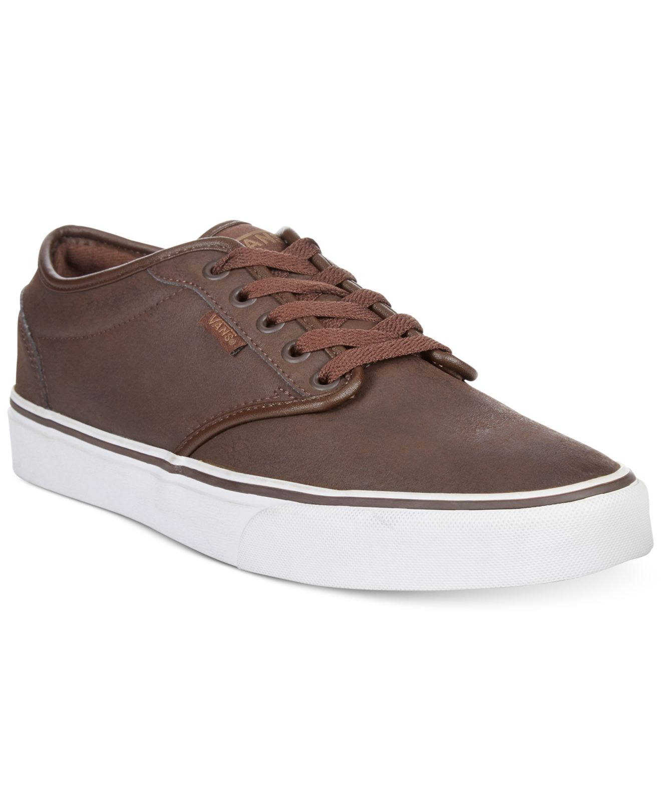 Vans Atwood Buck Leather Sneakers in Brown for Men | Lyst