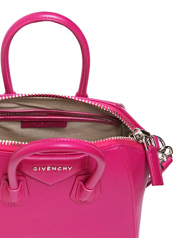 Shop Givenchy Mini Antigona Top Handle Bag In Grained Leather