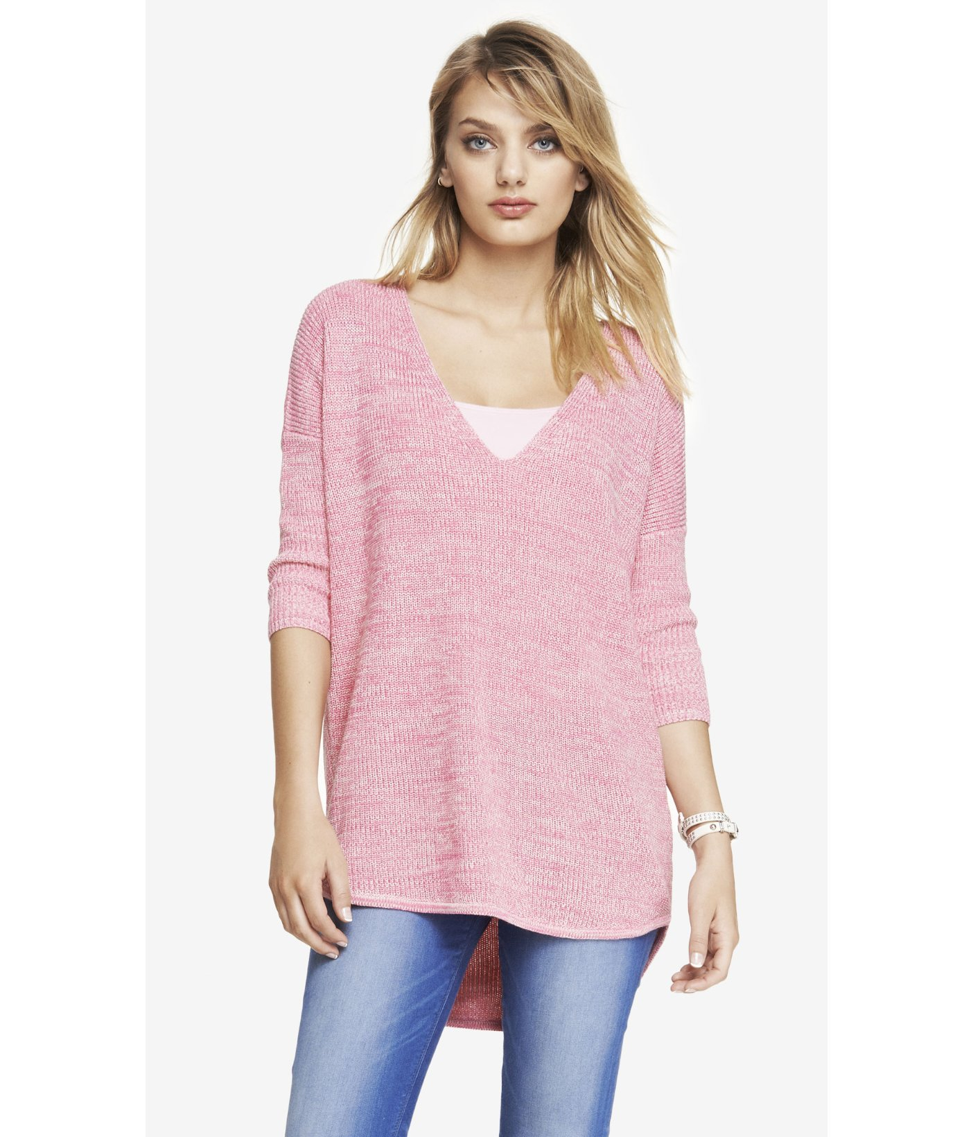 express pink sweater