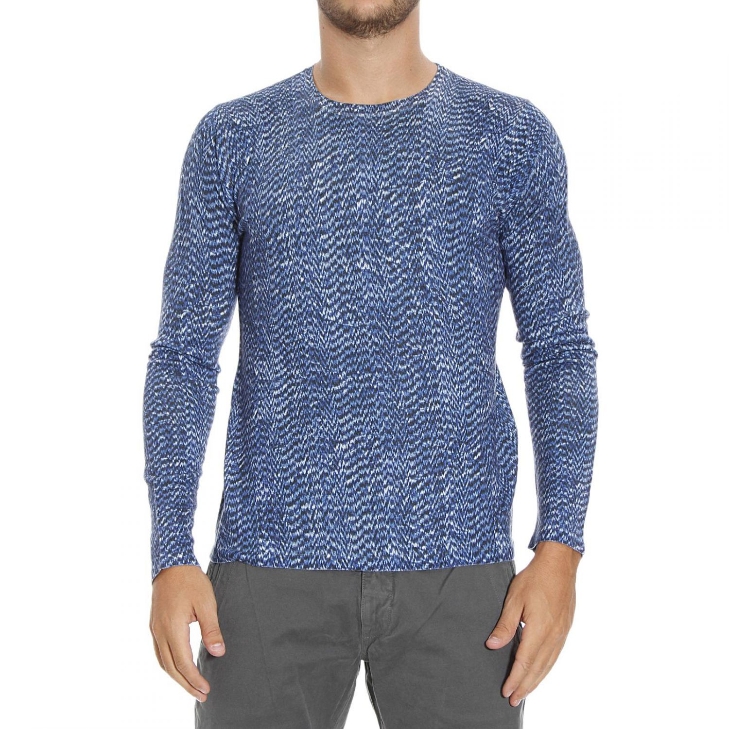 Just Cavalli Wool Sweater in Blue for Men - Lyst