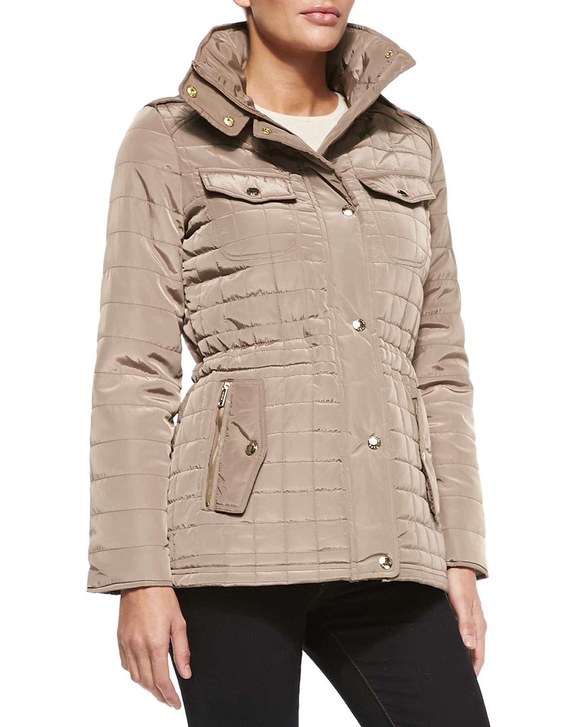 michael kors quilted anorak jacket