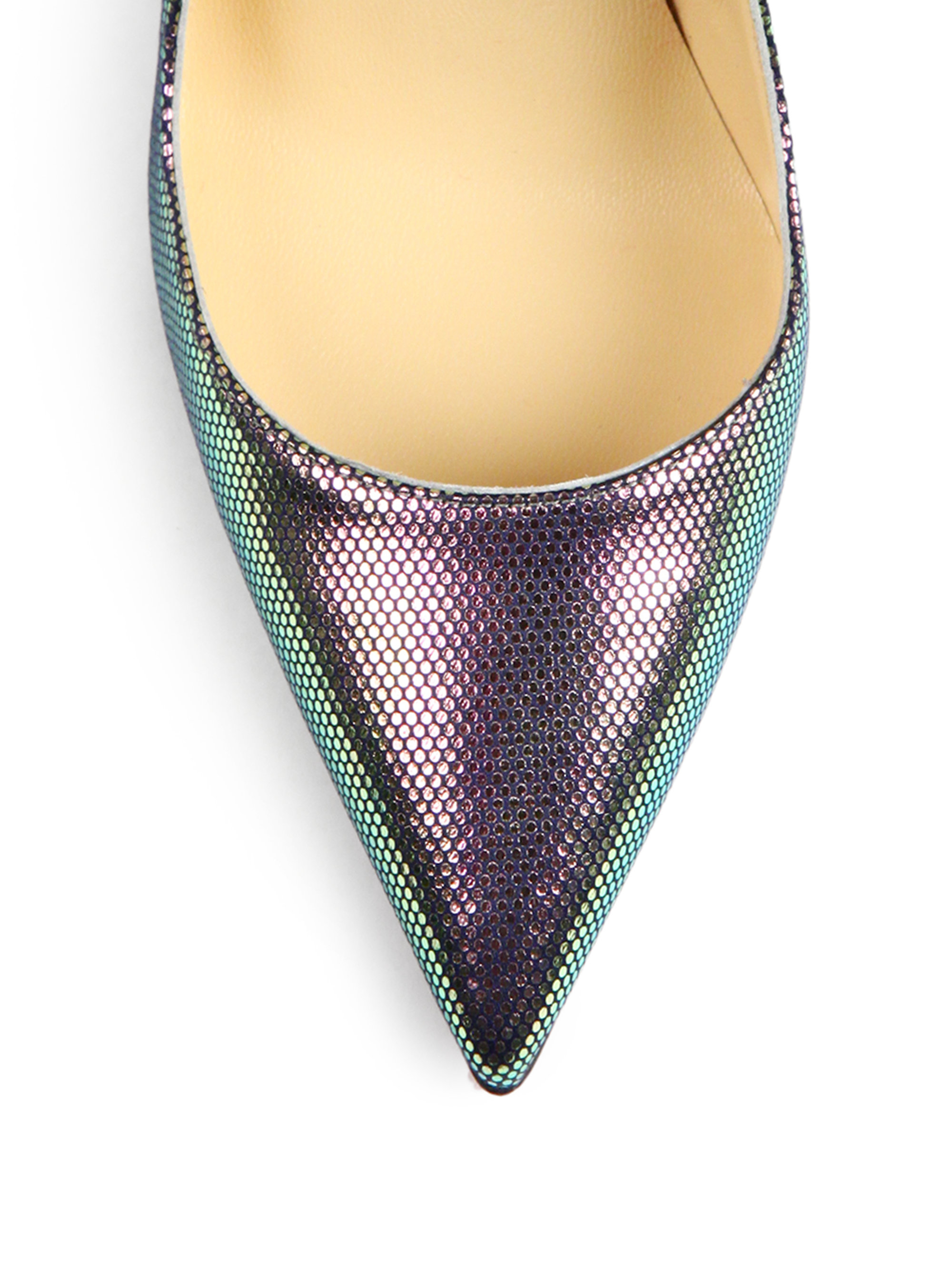 Christian louboutin So Kate Scarabe Leather \u0026amp; Mesh Pumps in Silver ... Christian louboutin So Kate Scarabe Leather \u0026amp; Mesh Pumps in Silver ...