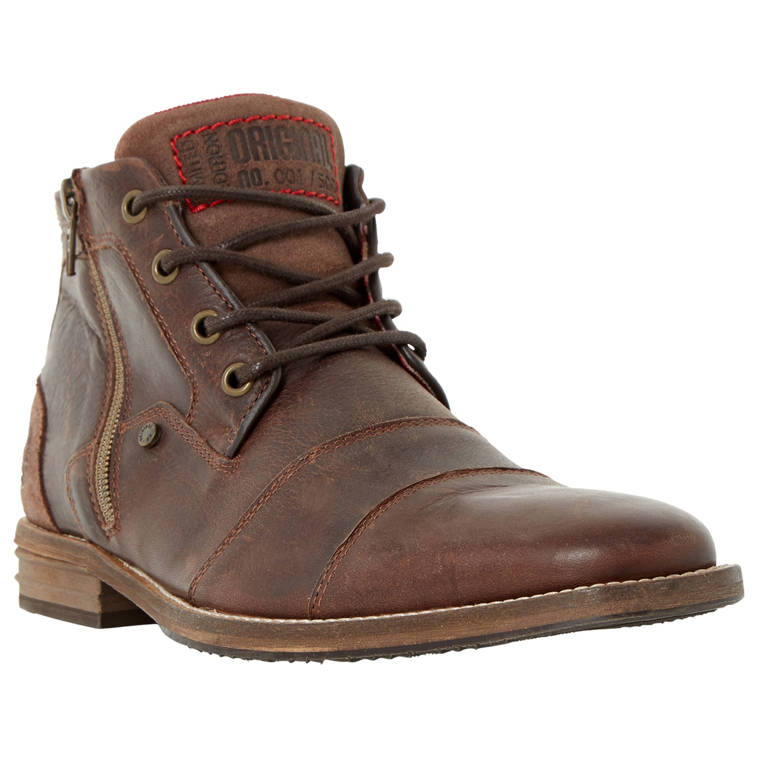 leather cap toe boots