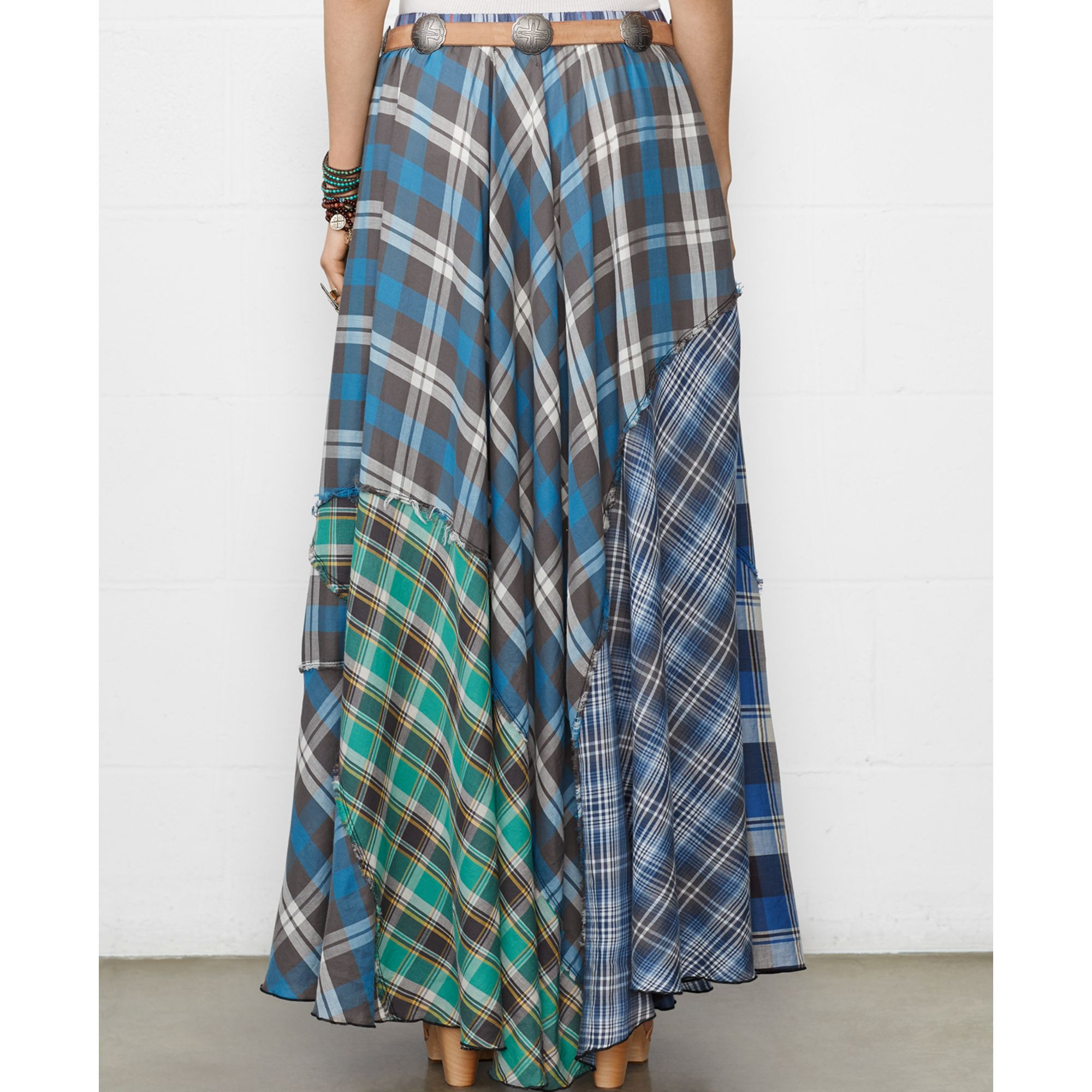 Denim & Supply Ralph Lauren Patchwork Plaid Maxi Skirt | Lyst