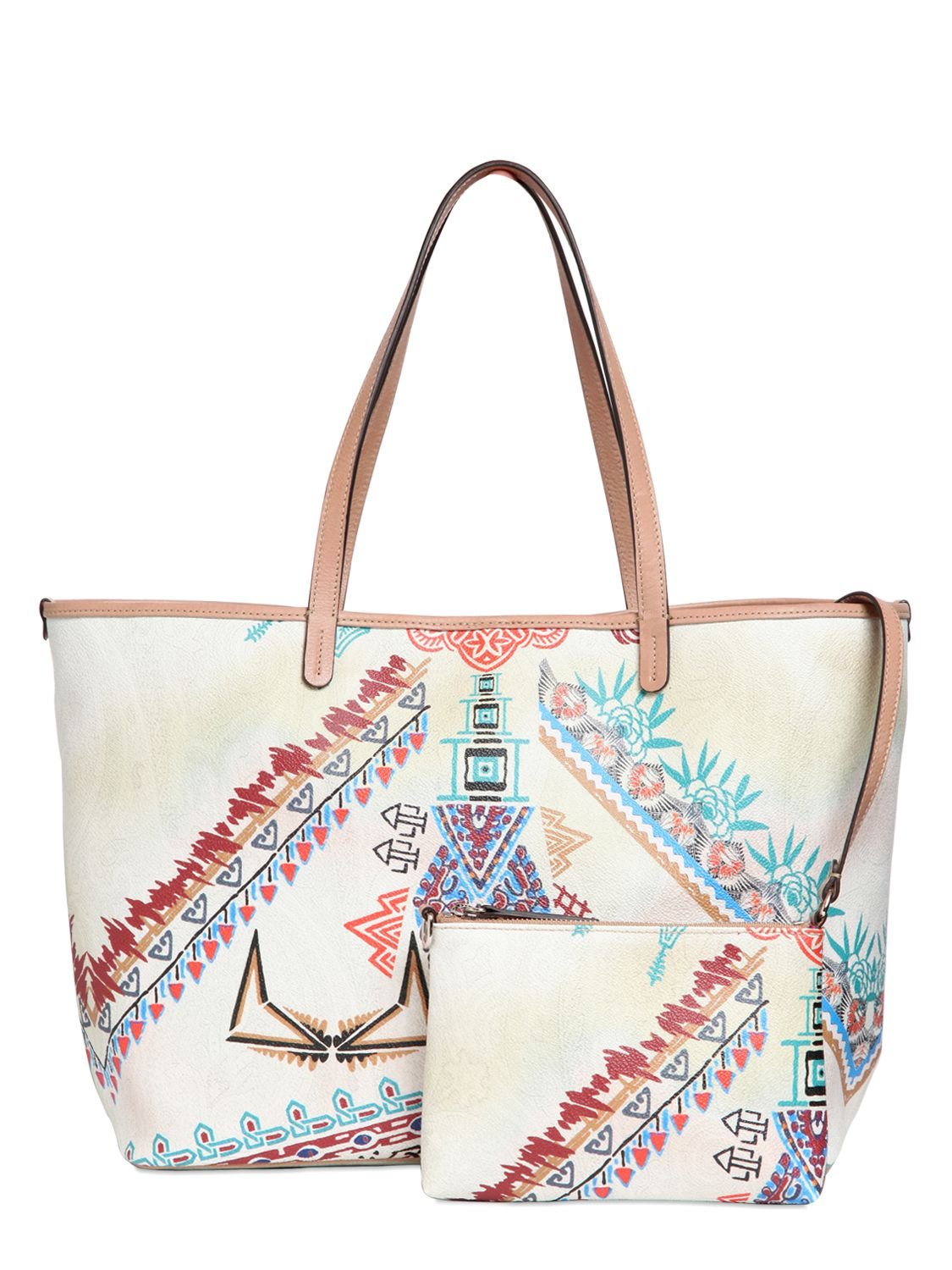 Lyst - Etro Print Coated Canvas Tote Bag
