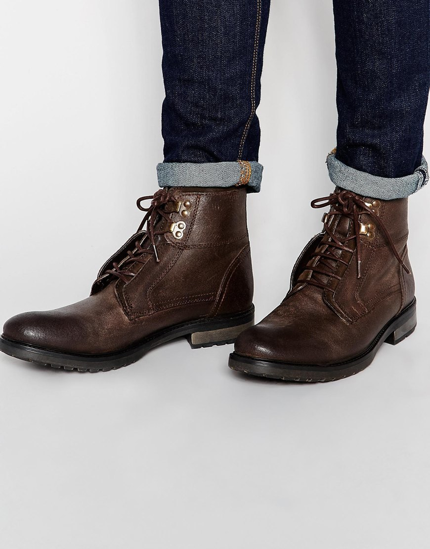 asos mens leather boots