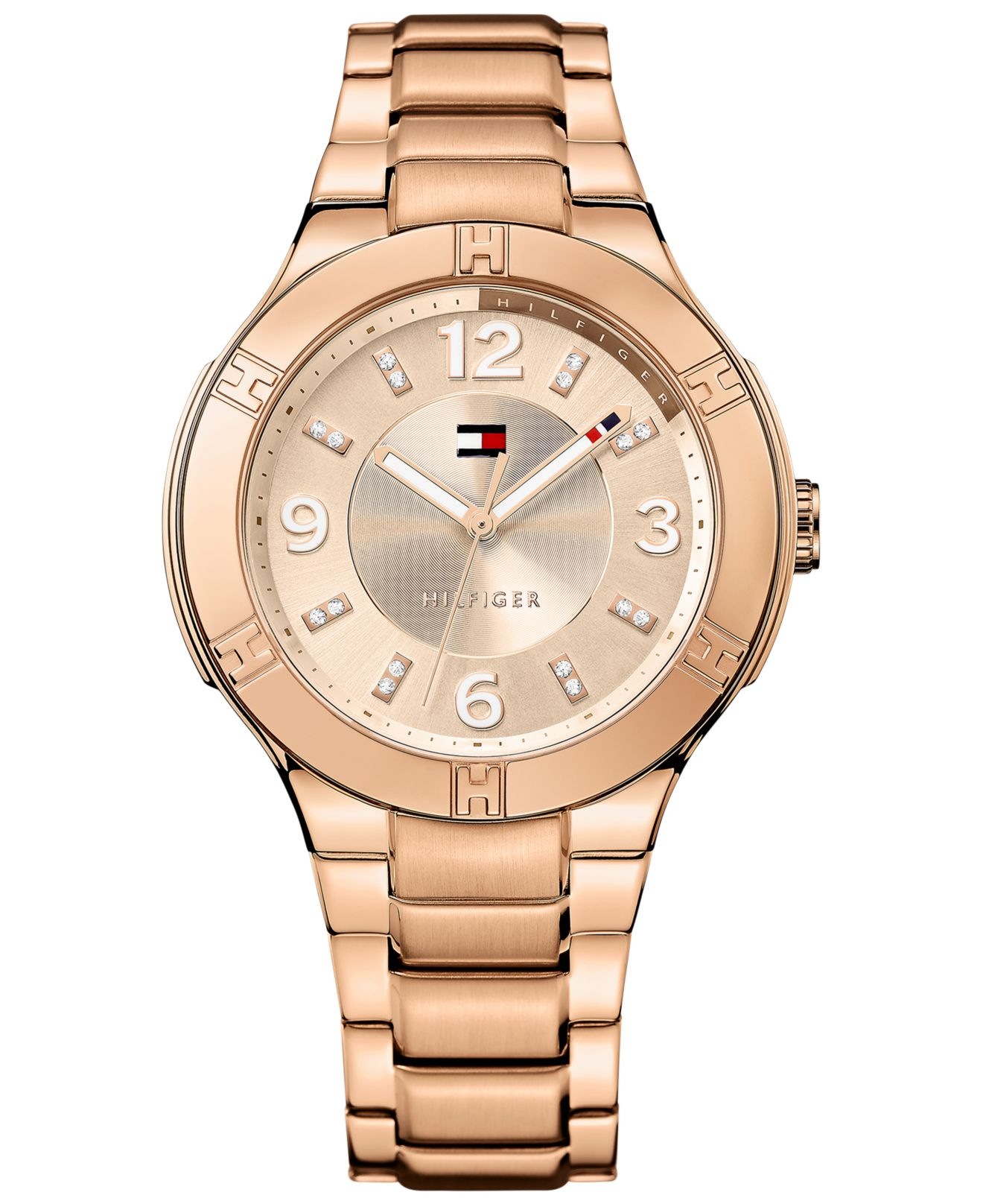 Lyst Tommy hilfiger Women's Rose Gold Ionplated Stainless Steel