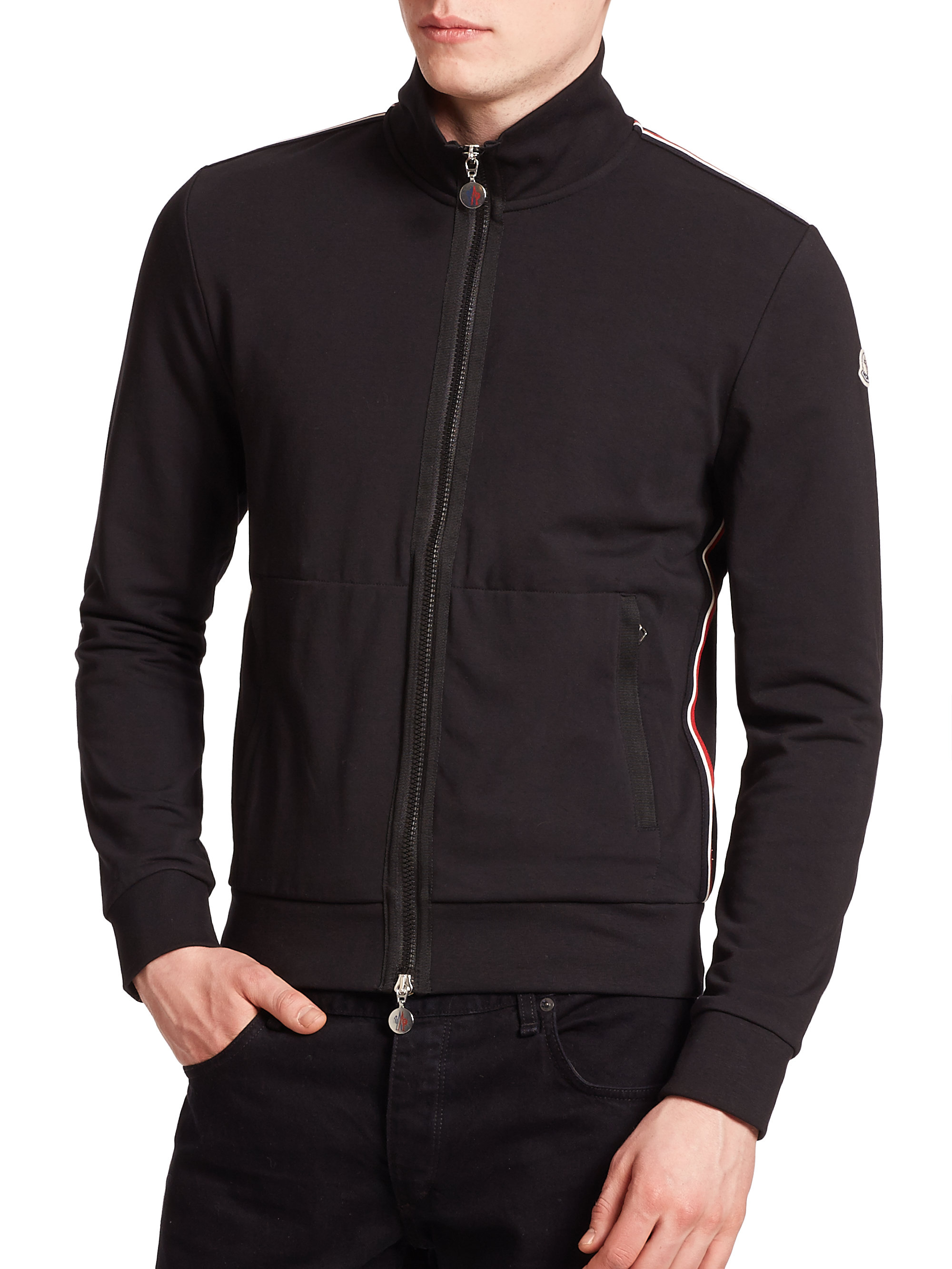 Lyst Moncler Banded Track Jacket in Black for Men