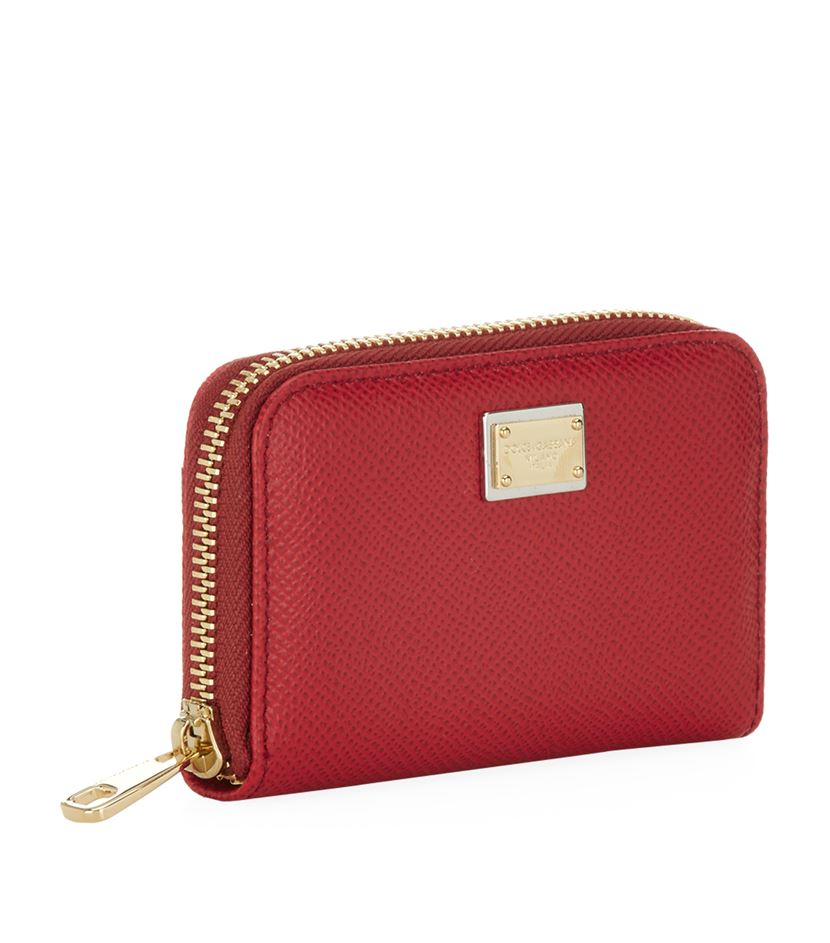 Dolce & gabbana Small Zip-Around Wallet in Red | Lyst