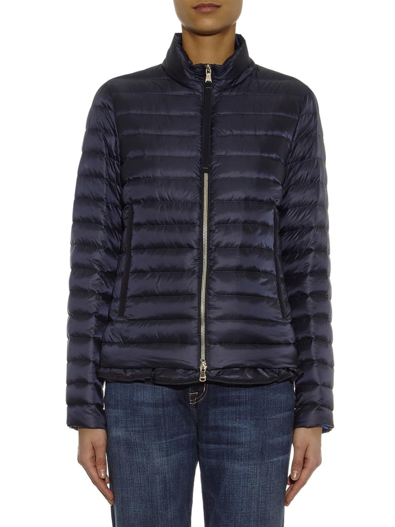 Moncler Blein Lightweight Quilted Down Jacket in Blue | Lyst