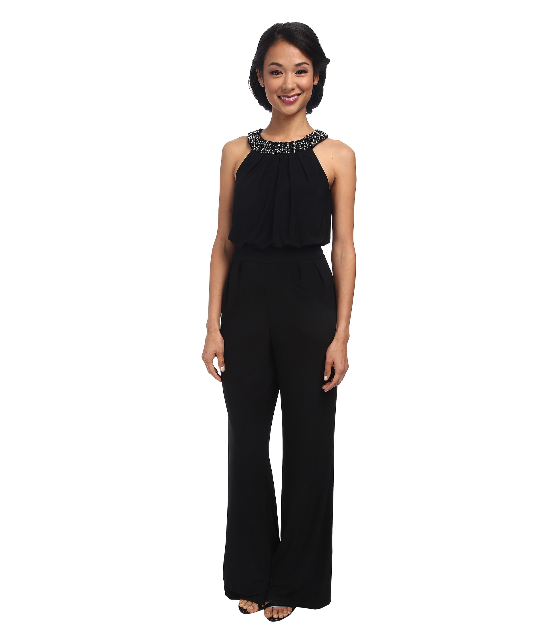 vince camuto gold jumpsuit