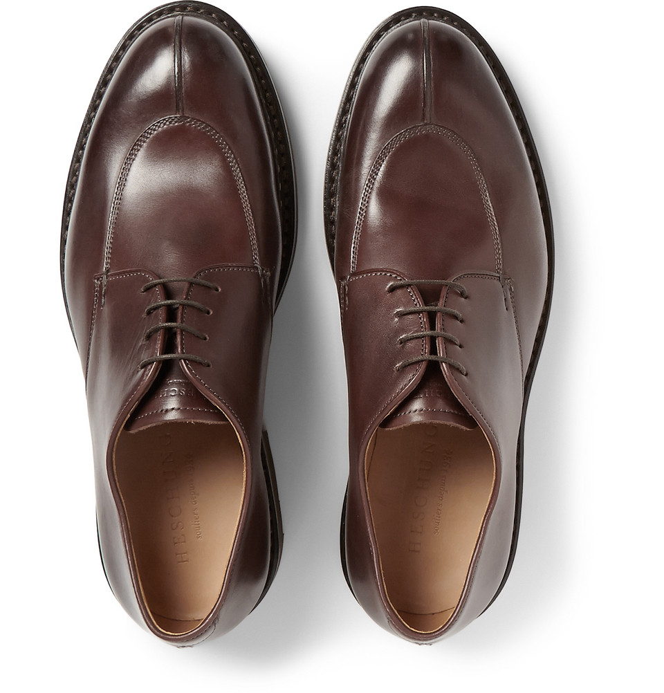 Lyst - Heschung Rhus Leather Derby Shoes in Brown for Men