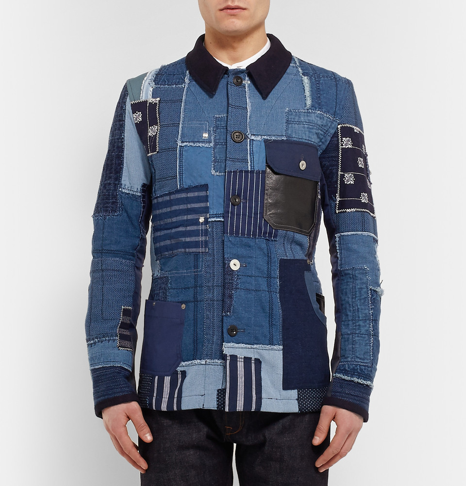 Junya Watanabe Denim Patchwork Jacket in Blue for Men - Lyst