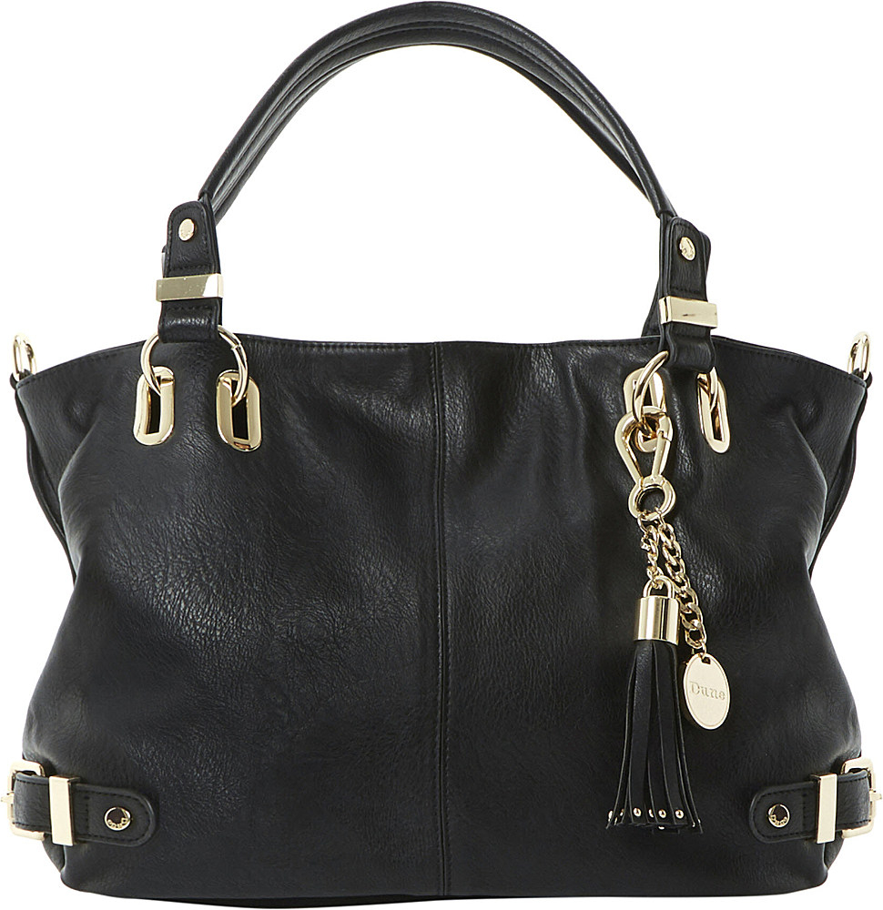 Dune Deather Tasseldetail Over The Shoulder Handbag in Black Lyst