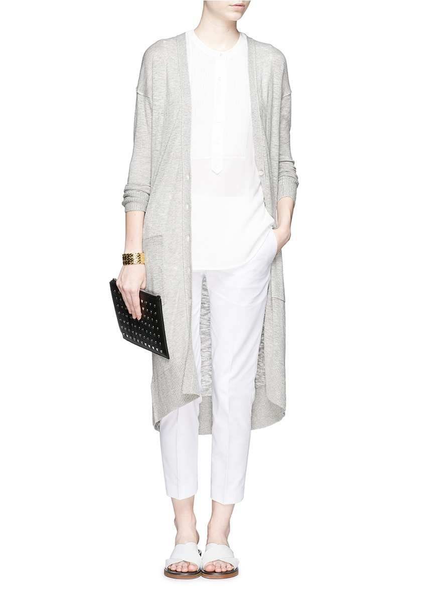 linen long cardigan