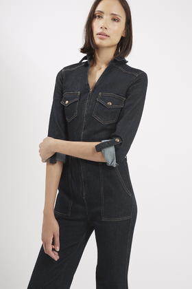 denim boiler suit womens topshop