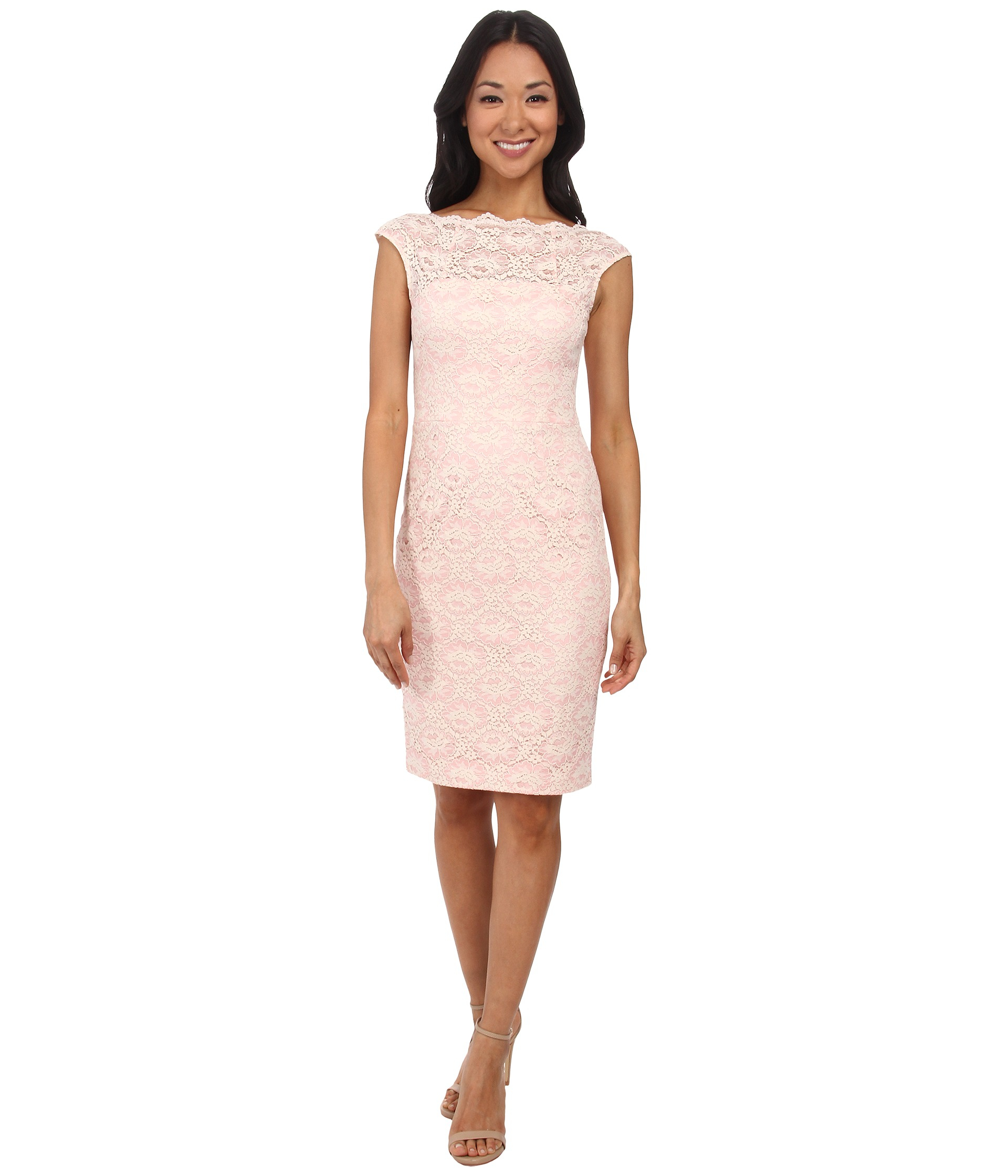 Maggy London Lattice Rose Lace Sheath 