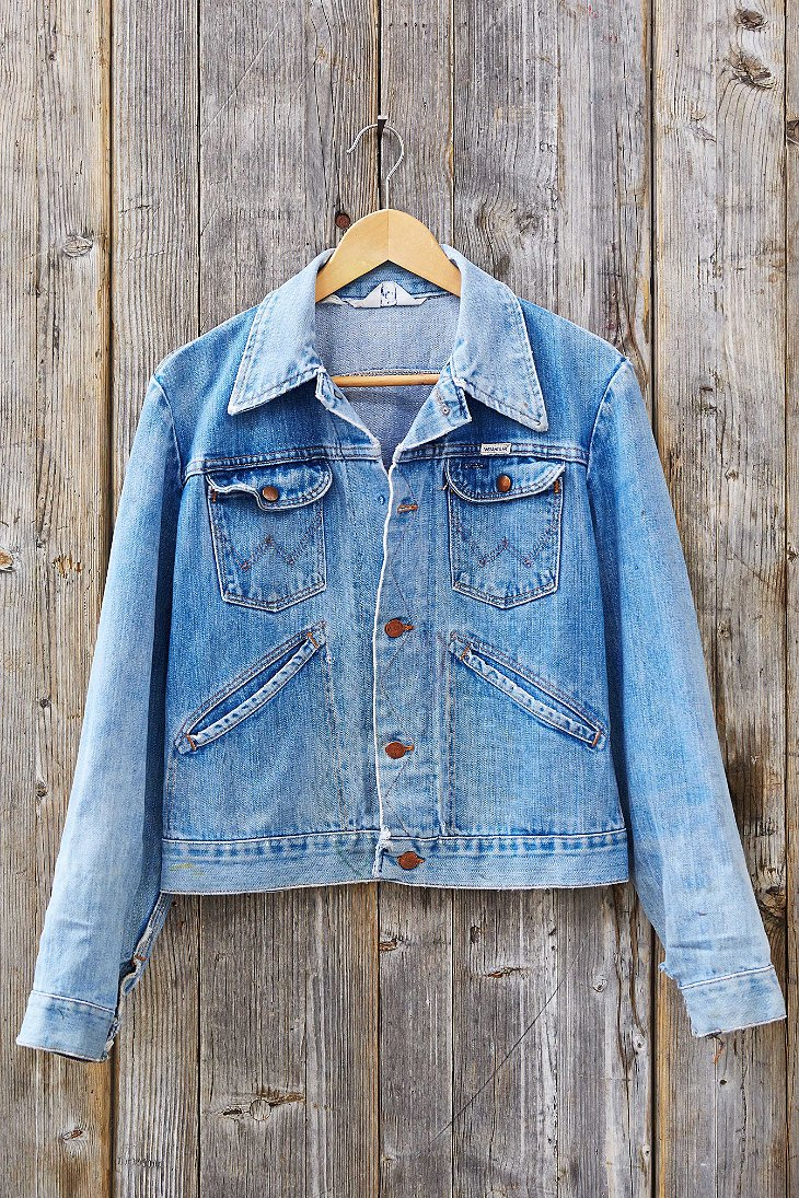 Urban Outfitters Vintage Wrangler Denim Jacket in Blue - Lyst
