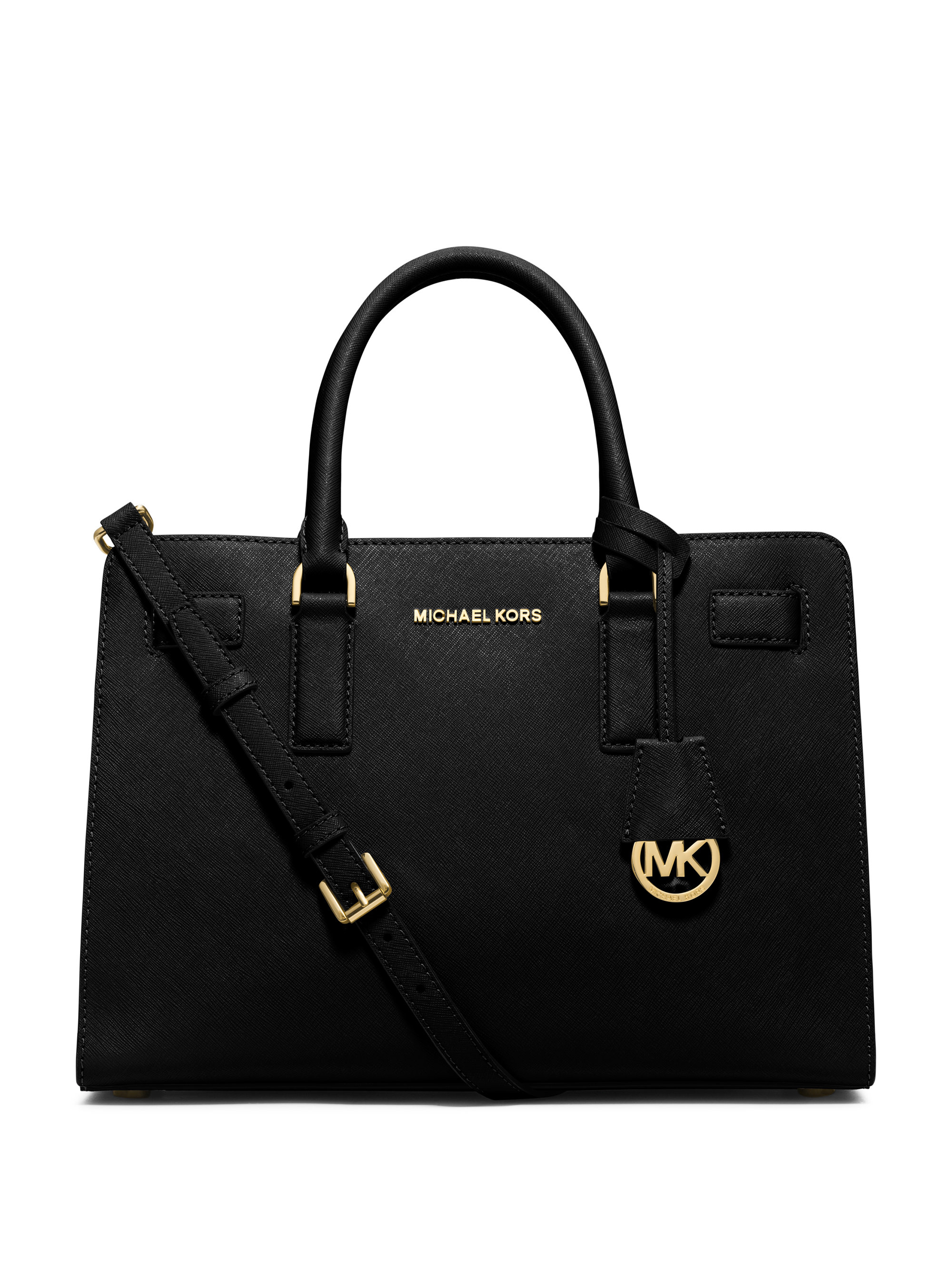 michael kors black saffiano satchel