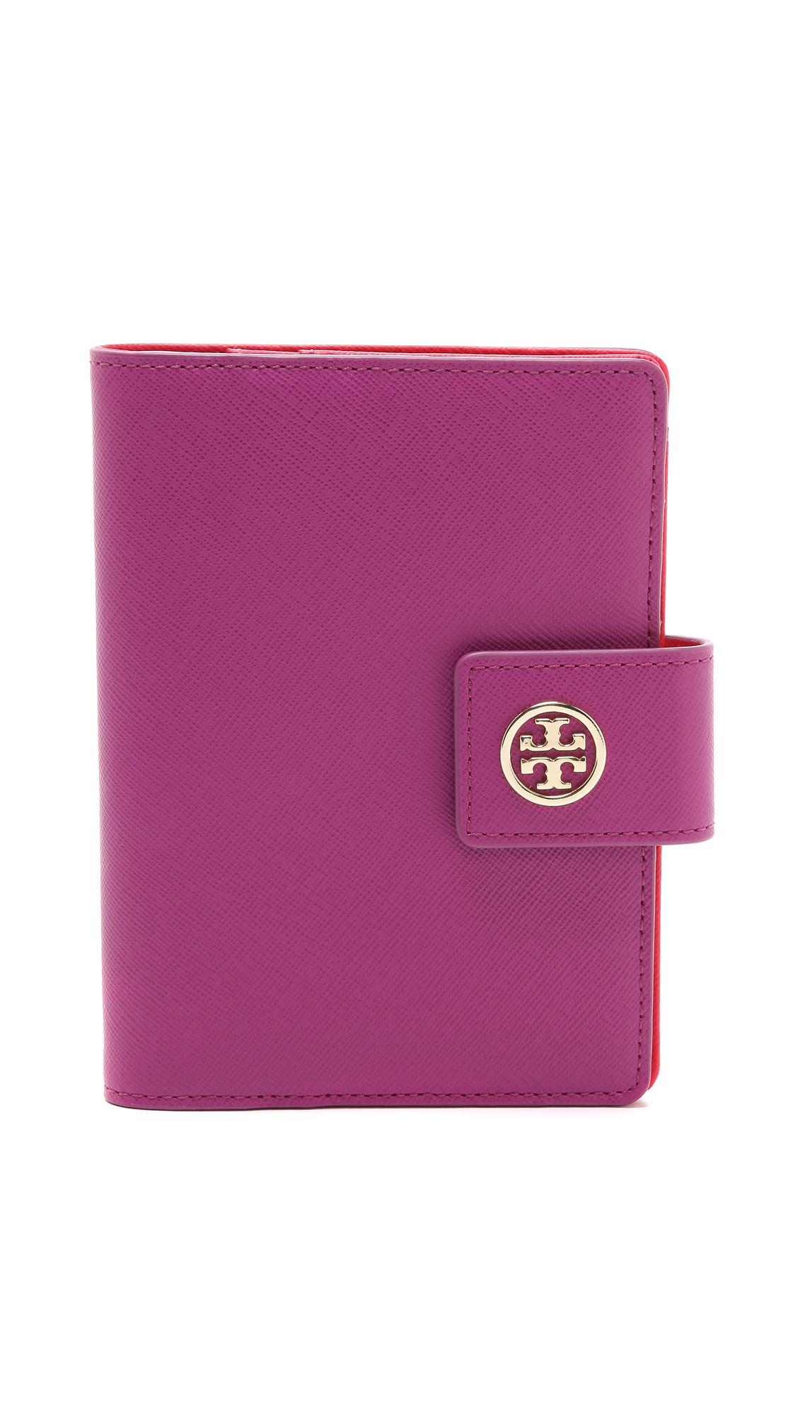 Tory Burch Robinson Large Passport Holder in Purple Lyst
