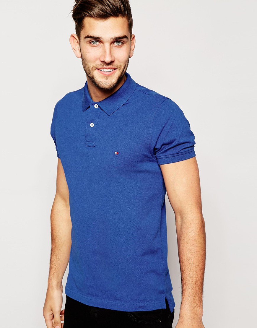diente mapa lecho Tommy Hilfiger Polo Shirt With Contrast Under Collar Slim Fit in ...