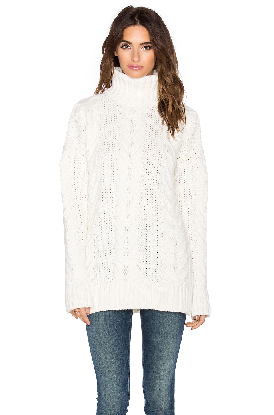 Anine Wool Chunky Knit Sweater in Ivory (White) - Lyst