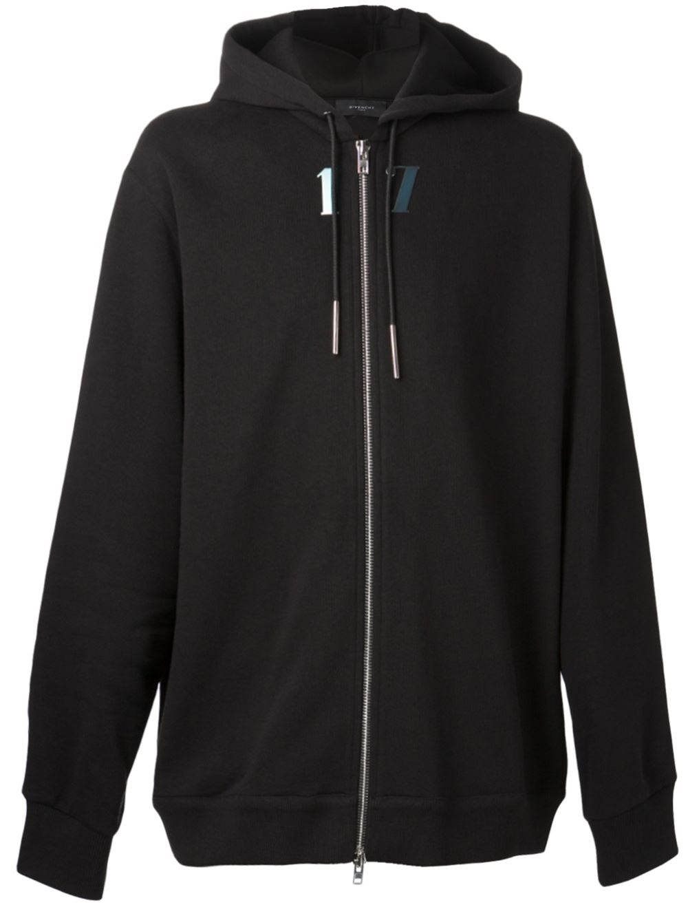 black zip up hoodie graphic