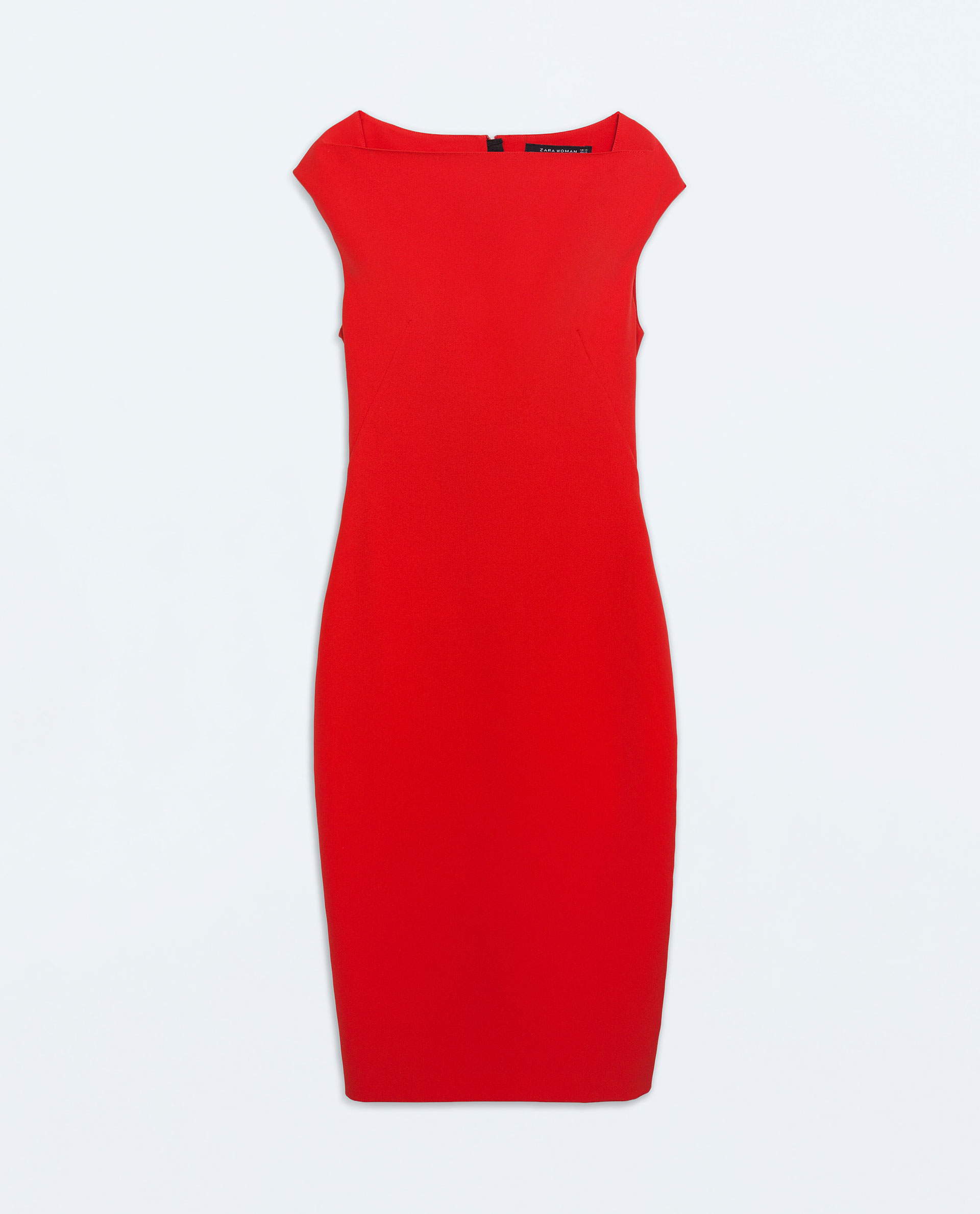 Zara Boatneck Tube Dress in Red Lyst