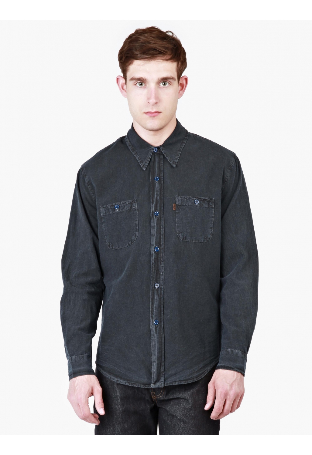 Levi S S Dyed 1960 Chambray Shirt In Blue For levi s s dyed 1960 chambray shirt in blue for