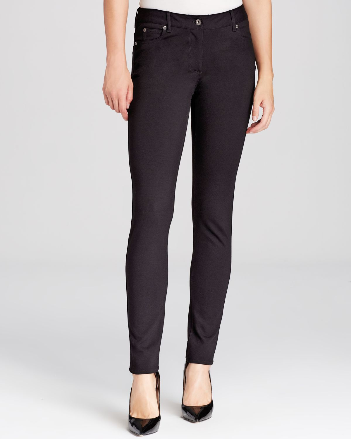 Two by vince camuto Ponte Skinny Pants in Black (Rich Black) | Lyst