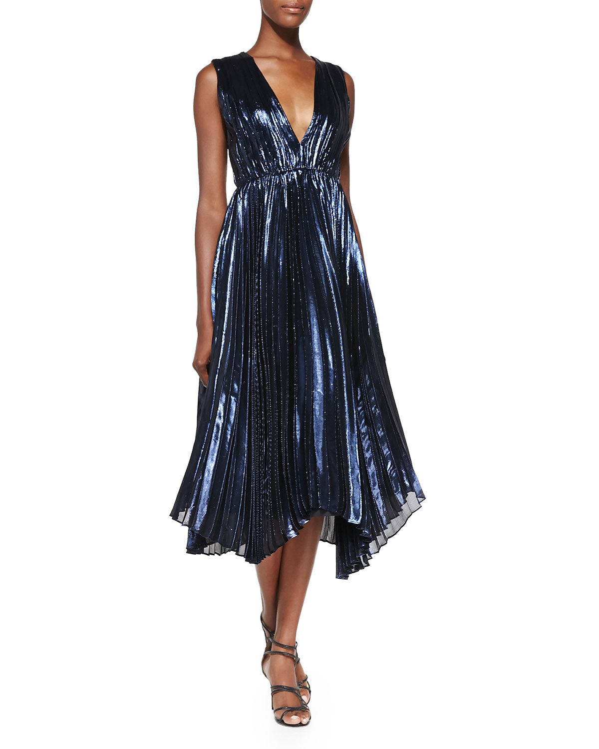 alice and olivia blue gown