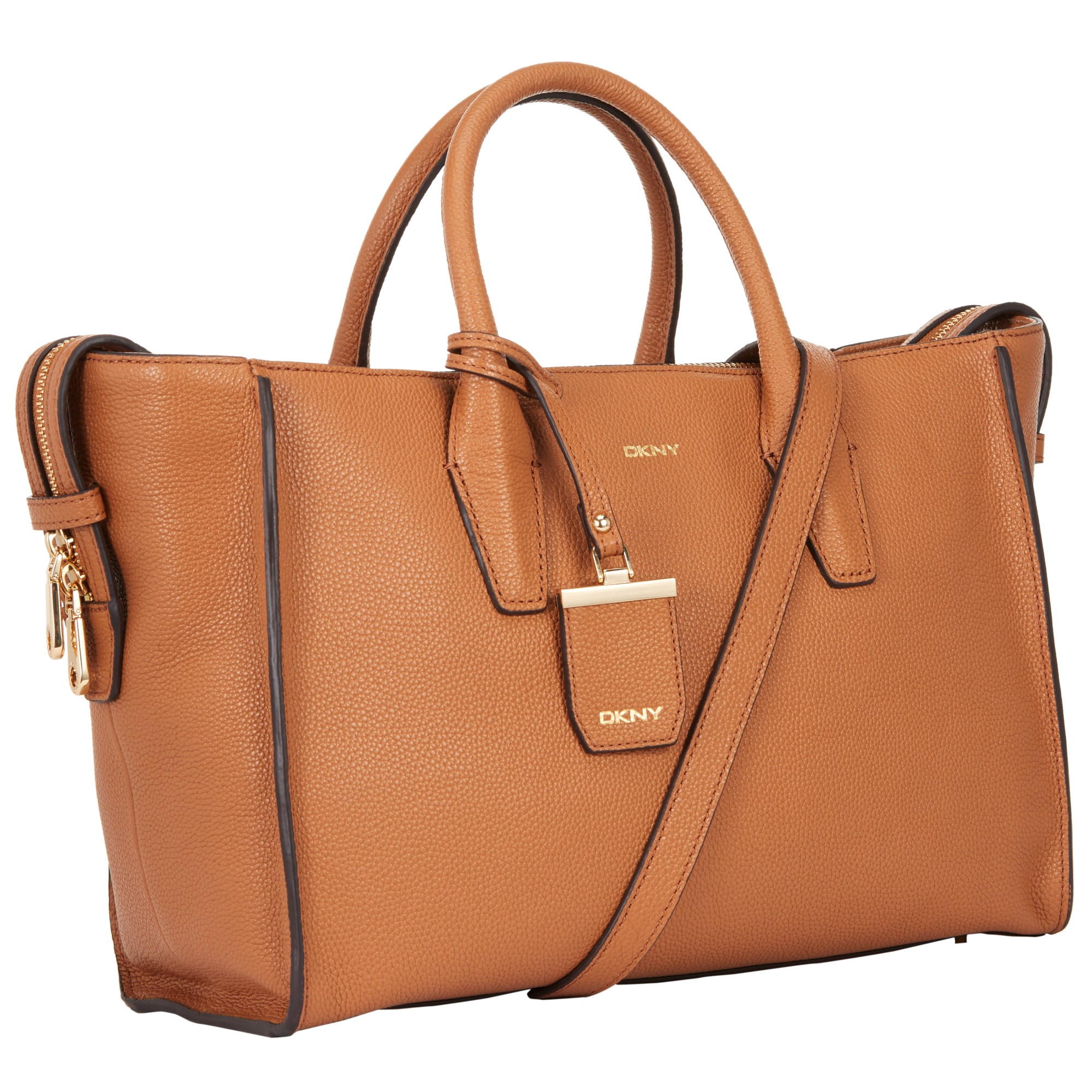 Dkny Chelsea Vintage Leather East/west Shopper Bag in Brown (Camel) Lyst
