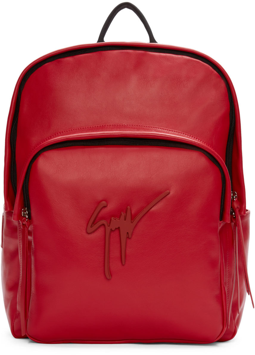 Giuseppe Zanotti Red Leather Logo 