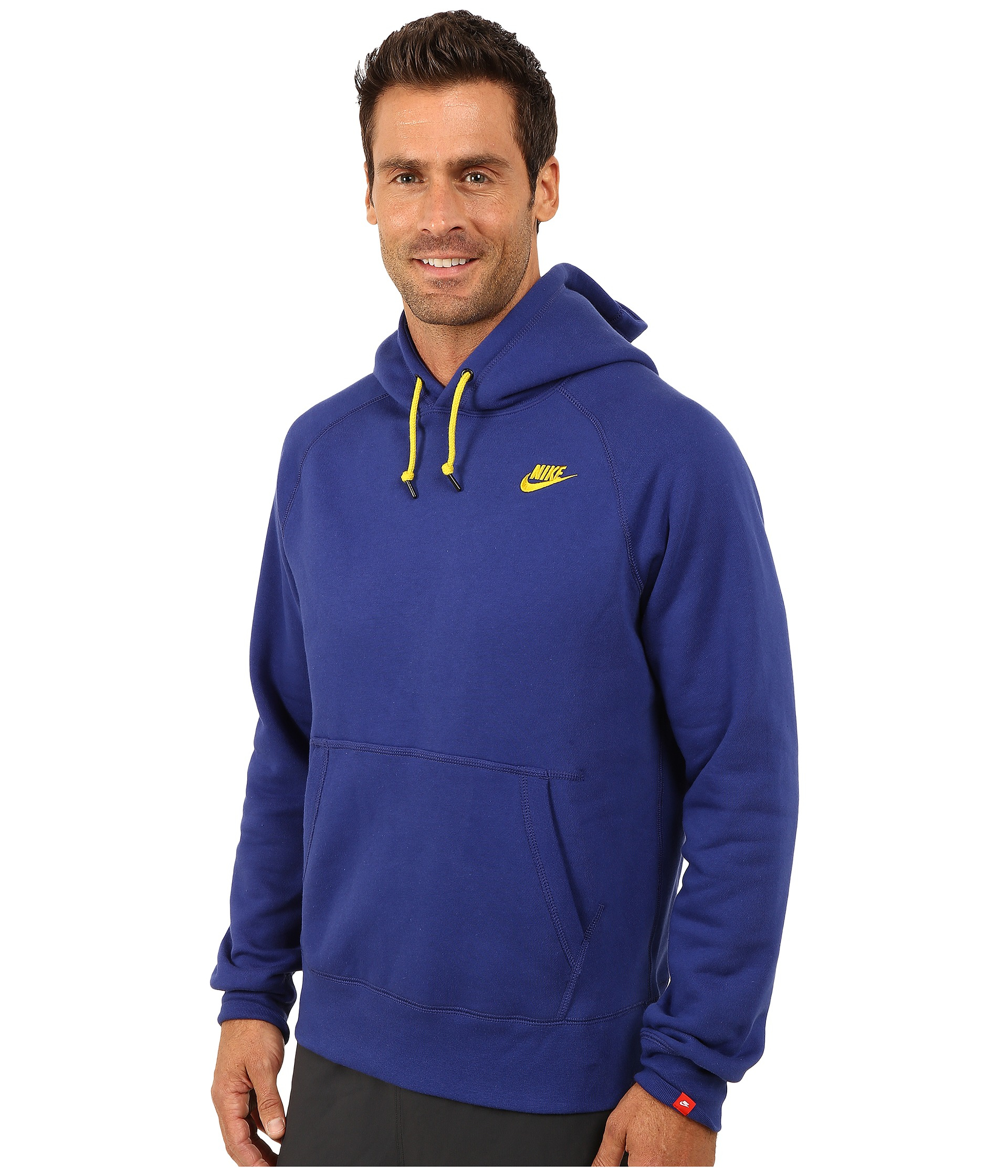Nike Aw77 Fleece Pullover Hoodie in Blue for Men - Lyst