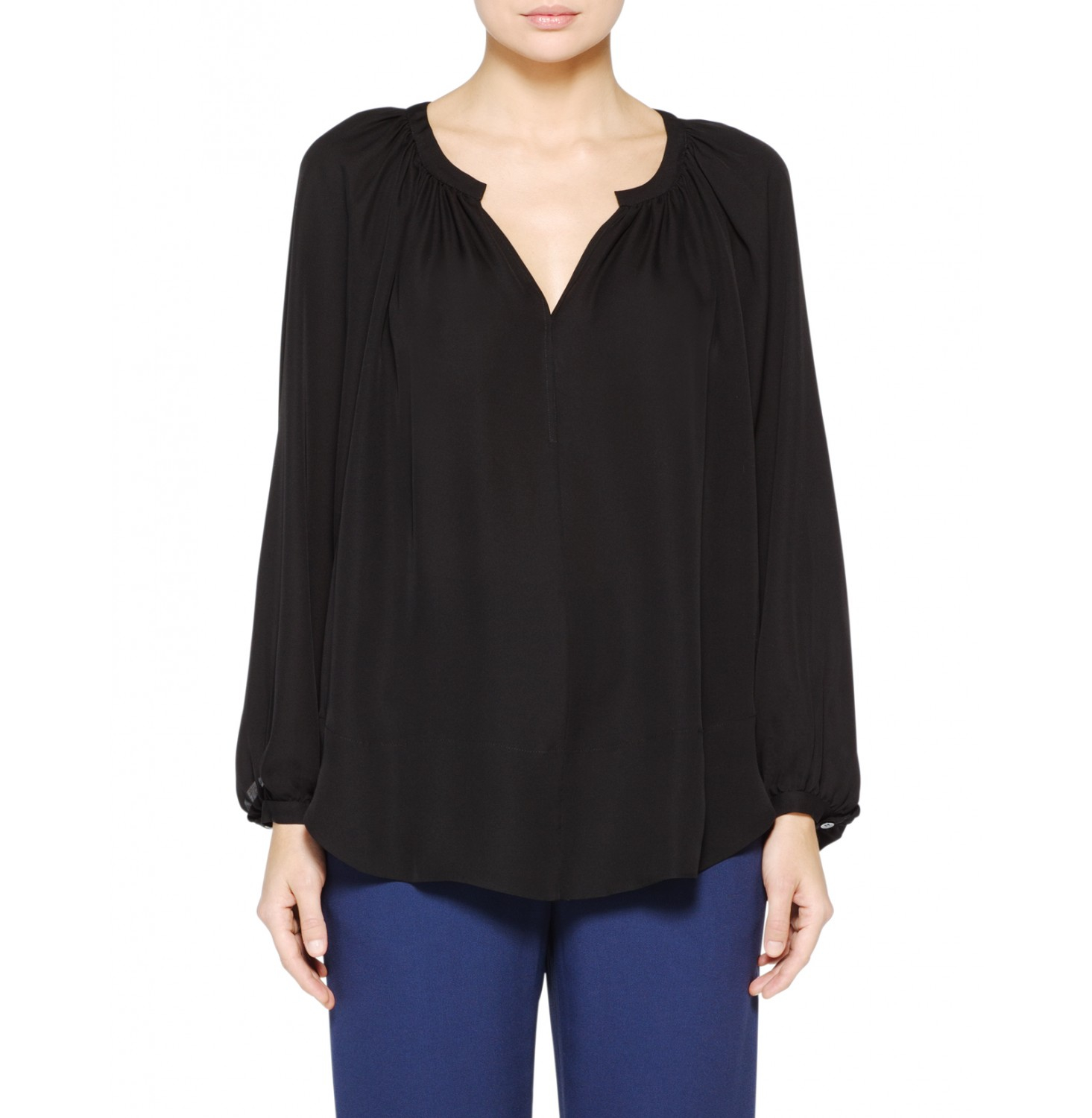 Tamara mellon Peasant Blouse in Black Lyst