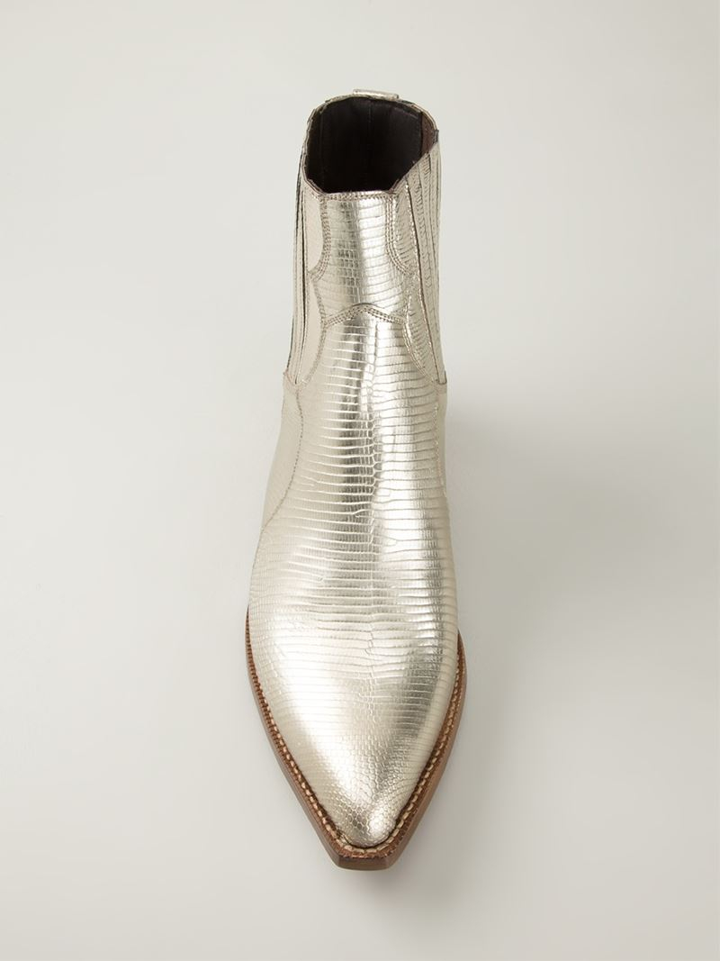 metallic western boots