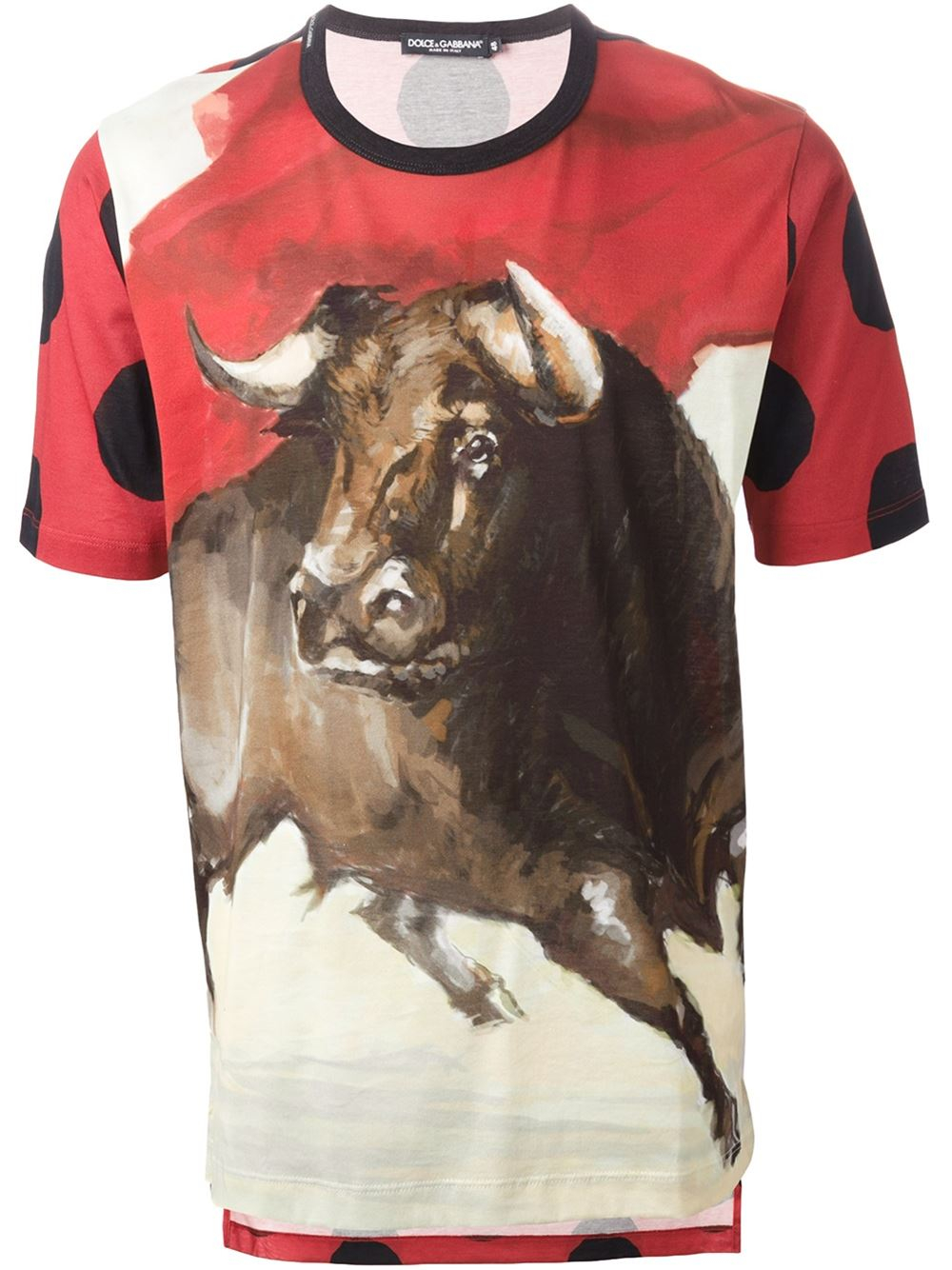bull print t shirt