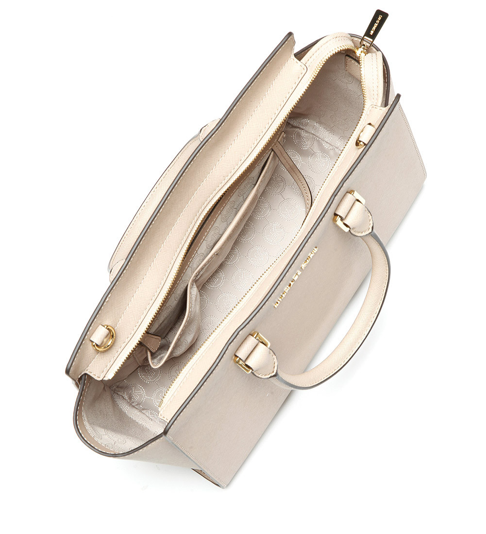 Michael kors Selma Handbag In Blush Pink Saffiano Rleather With