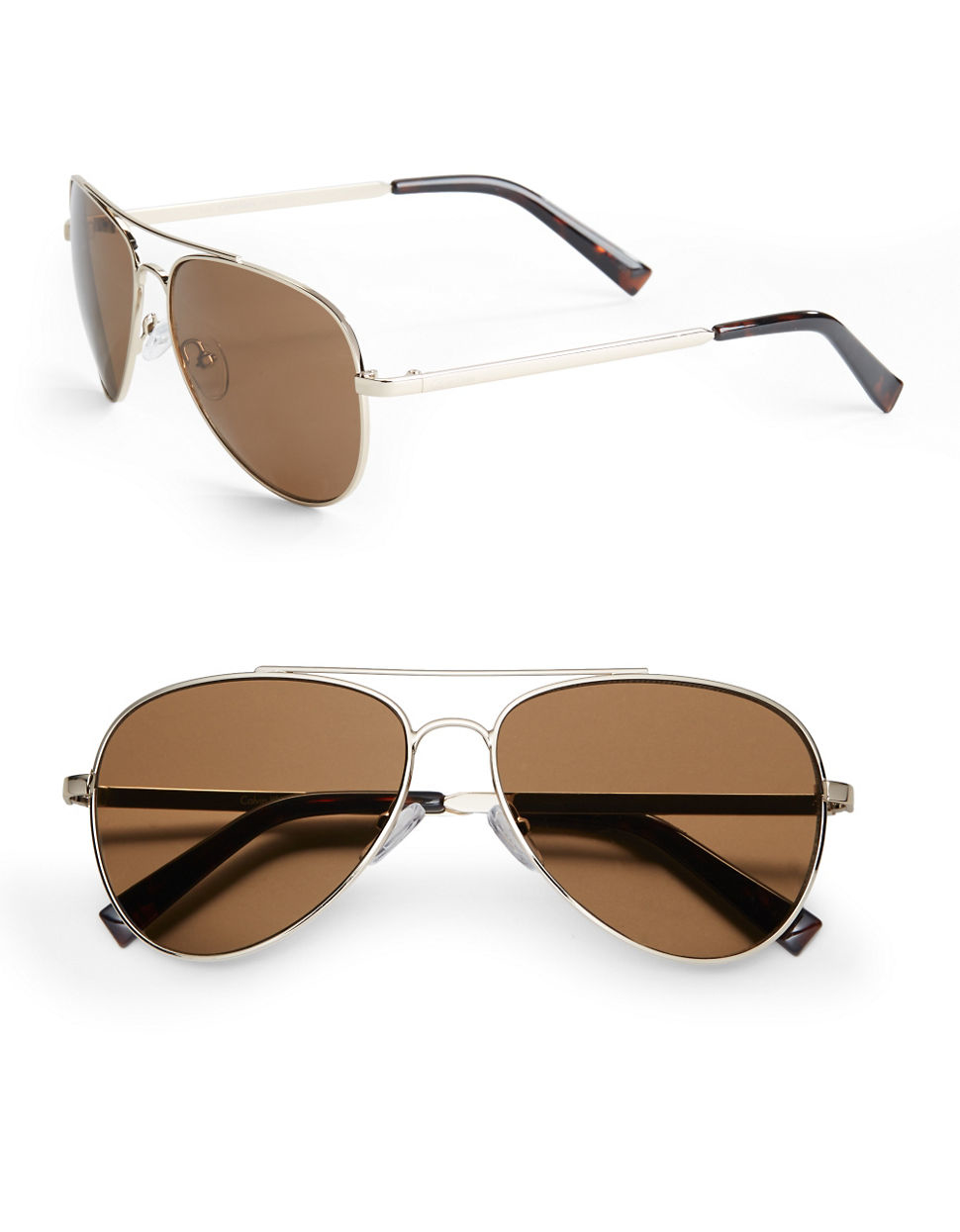 Lyst - Calvin Klein Silver Aviator 60mm Sunglasses in Metallic