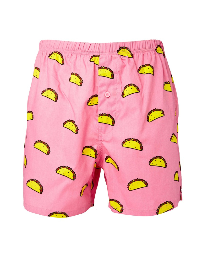 Odd Future Taco Boxers Woven Boxers in Pink for Men - Lyst