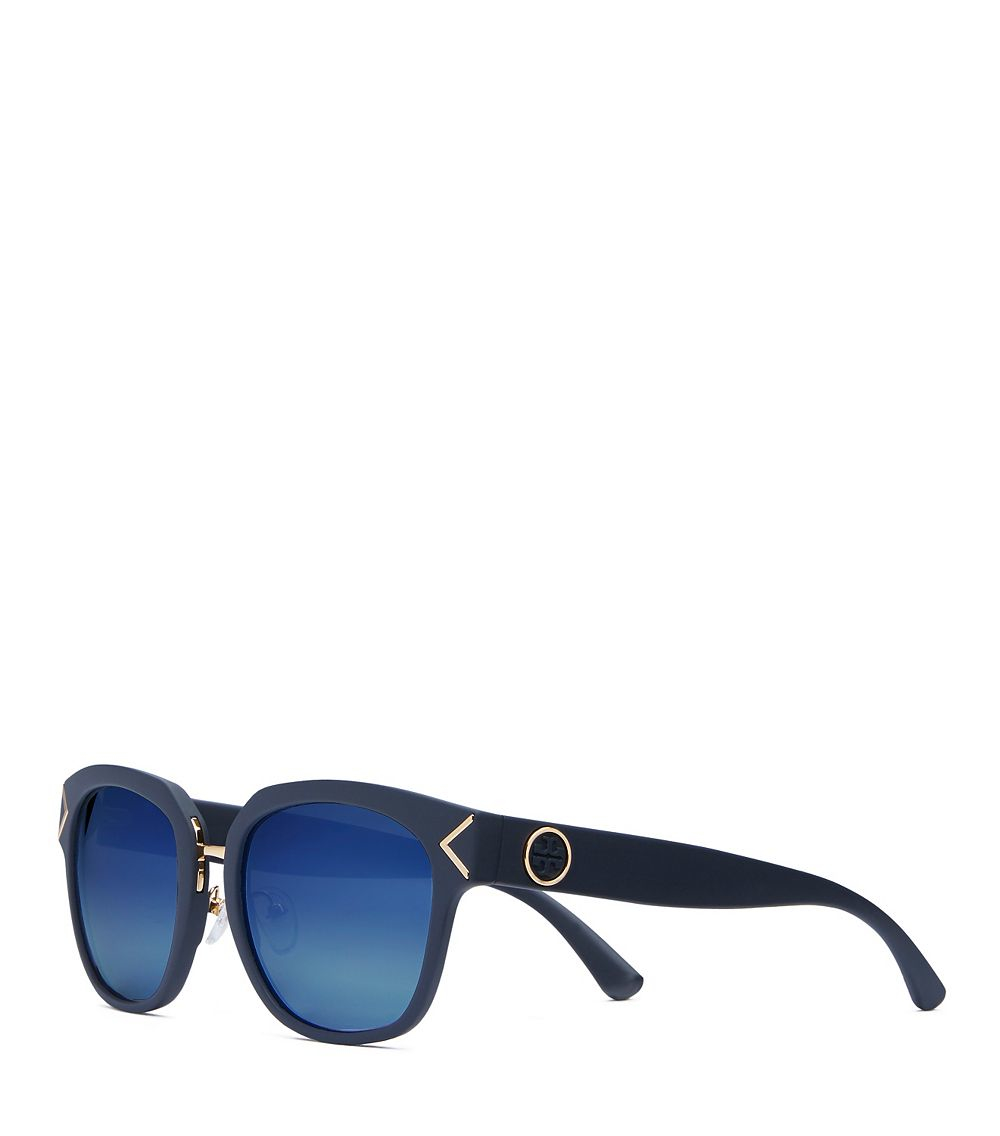 tory burch metal trim matte sunglasses