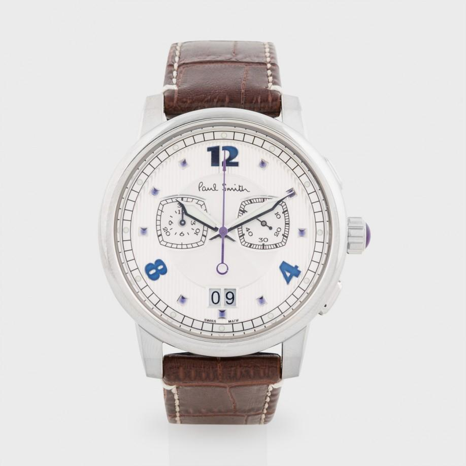 Paul Smith Nottingham Chronograph Watch In Brown For Men Lyst