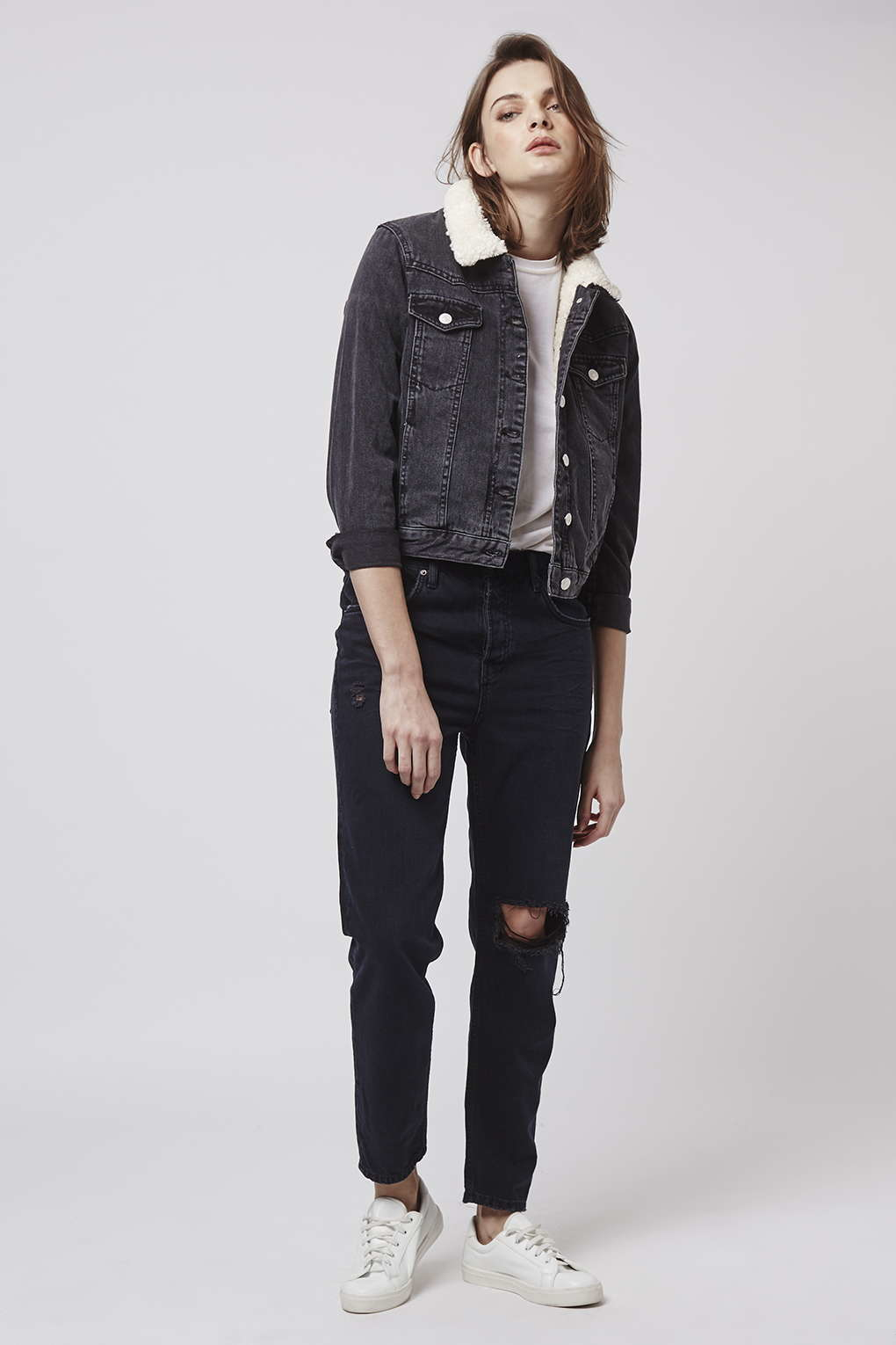 Topshop Borg Jacket Black, Buy Now 